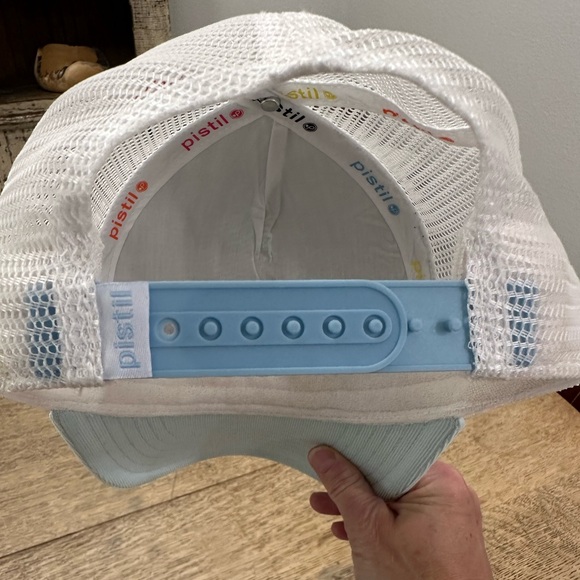 Pistil Kobie Mesh Snap Back Trucker Hat LIGHT BLUE - Picture 9 of 11